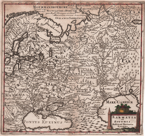 Sarmatia et Scythia Russia Tartarian Europaea 1697